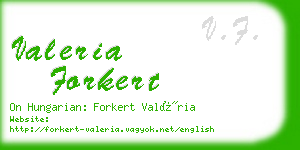 valeria forkert business card